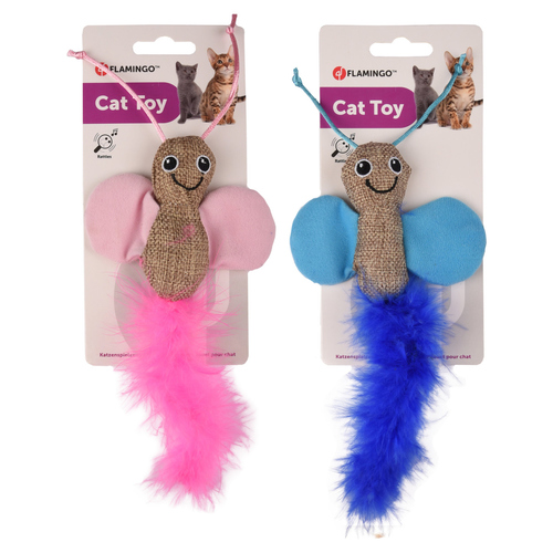 weitere Abbildung Flamingo Katzenspielzeug Schmetterling