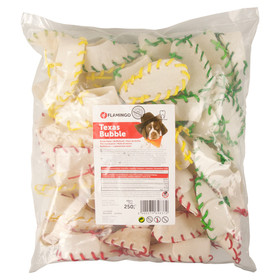 Abbildung Flamingo Kauschuh aus Rinderhaut farbig - 50er Pack