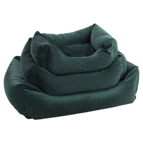 Abbildung Flamingo Korb Elena rechteckig grn fr Hunde