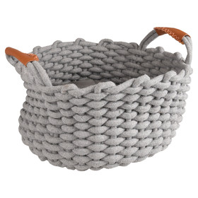 Flamingo Korb Demi Rund Blau - Stilvoller Aufbewahrungskorb Aus Kiefernholz