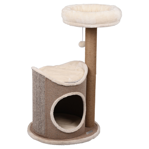 Kratztonne mit Kratzbaum George beige, Abbildung 1