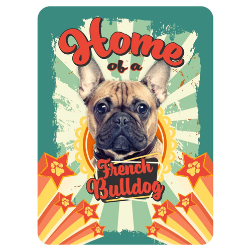 Flamingo Magnet "Home of a French Bulldog"