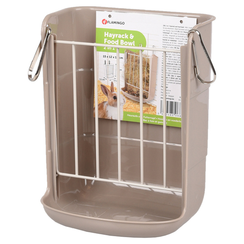 weitere Abbildung Flamingo Nager Heuraufe/Futternapf 2in1