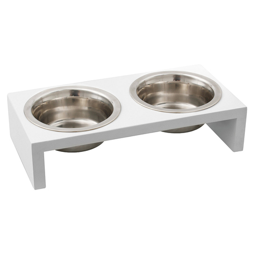 Flamingo Napf Kobushi Twin weiß, Fassungsvermögen: 2 x 220 ml