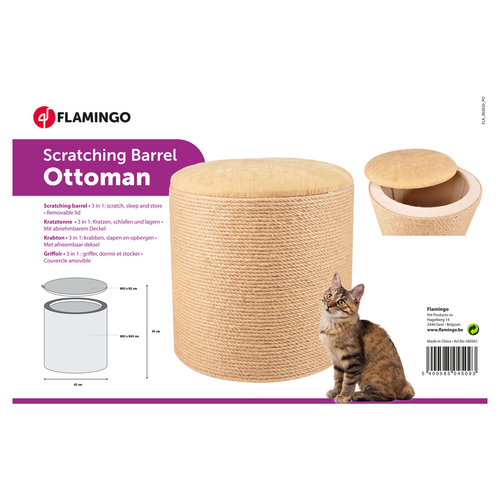 weitere Abbildung Flamingo Ottoman Kratztonne