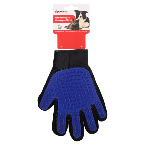 weitere Abbildung Flamingo Pflegehandschuh Mandy blau/schwarz