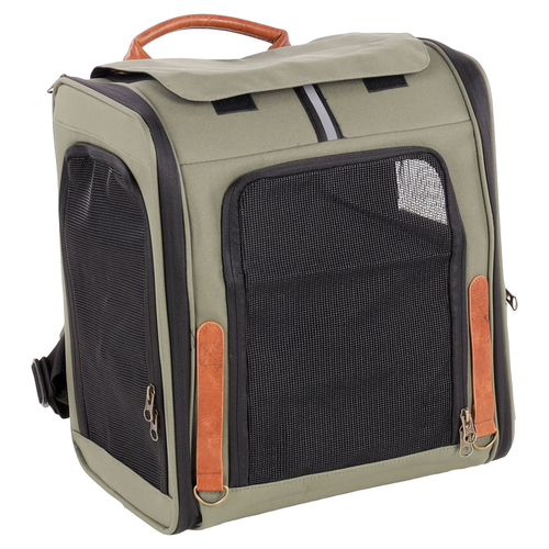 Flamingo Yoda Hunde Rucksack grün Transport für Hunde