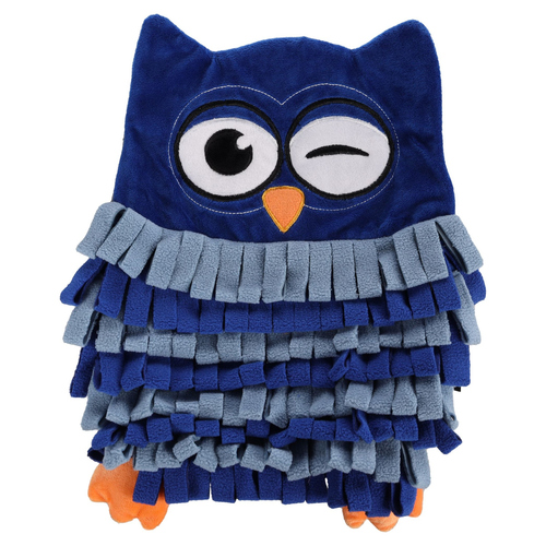 Flamingo Schnüffelteppich Plinkie Eule blau für Hunde