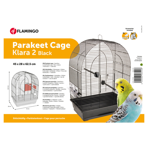 weitere Abbildung Flamingo Sittichkfig Klara 2 schwarz