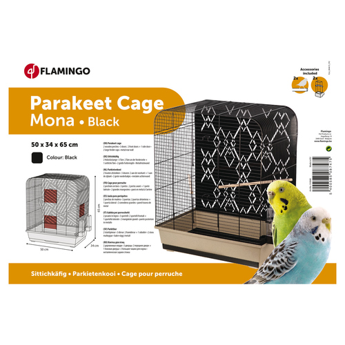 weitere Abbildung Flamingo Sittichkfig Mona schwarz