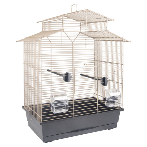 Flamingo Sittichkäfig Numfor 1 metallisch taupe
