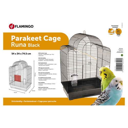weitere Abbildung Flamingo Sittichkfig Runa schwarz