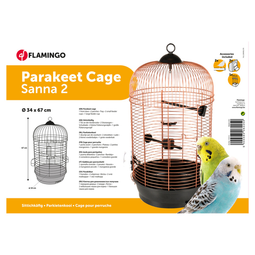 weitere Abbildung Flamingo Sittichkfig Sanna 2 kupfer