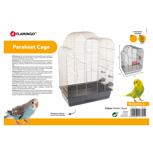 weitere Abbildung Flamingo Sittichkfig Wammer 1 metallisch taupe