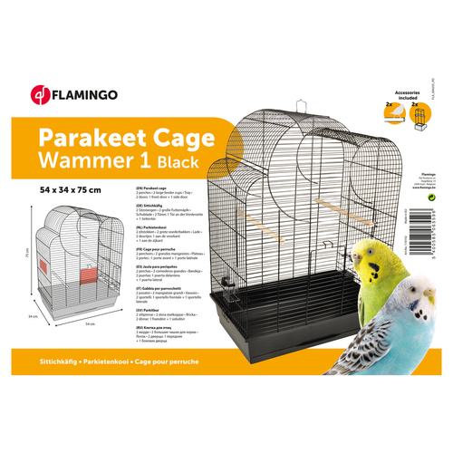 weitere Abbildung Flamingo Sittichkfig Wammer 1 schwarz