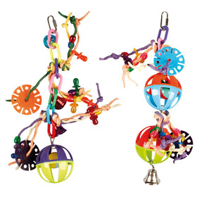 Abbildung Flamingo Vogelspielzeug Ball mit Seilen