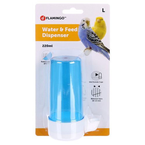weitere Abbildung Flamingo Wasser & Futterbrunnen Neri blau/wei