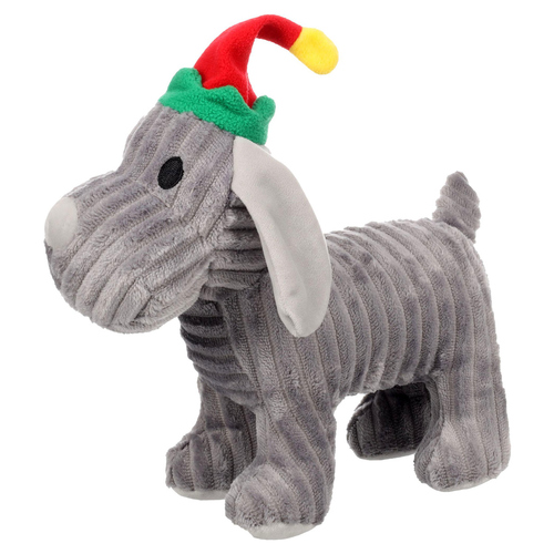 Flamingo Weihnachtsspielzeug Aviana Hund grau