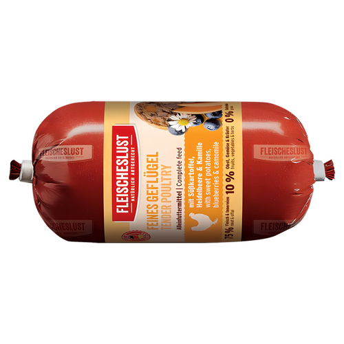 Fleischeslust Classic Feines Geflügel mit Süßkartoffel, Heidelbeeren & Kamille 200 g