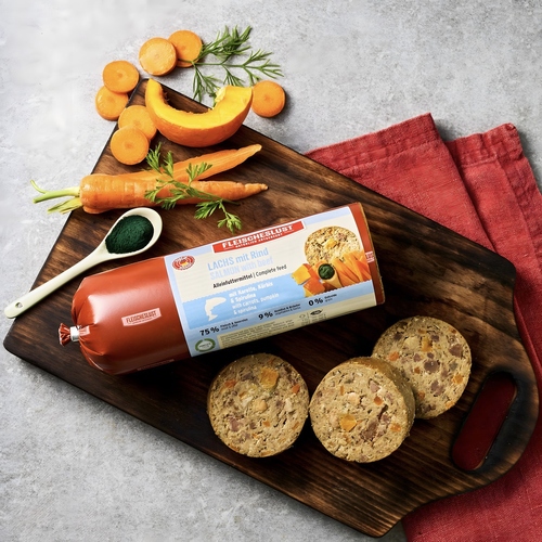weitere Abbildung Fleischeslust Classic Lachs mit Rind, Karotte, Kokosflocken & Spirulina 800 g