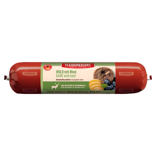 Fleischeslust Classic Wild mit Rind, Kartoffel & Heidelbeere 800 g