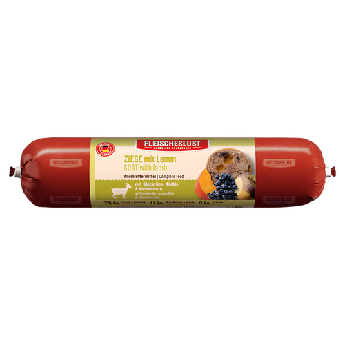 Fleischeslust Classic Ziege mit Lamm & Steckrübe, Kürbis & Heidelbeere 400 g
