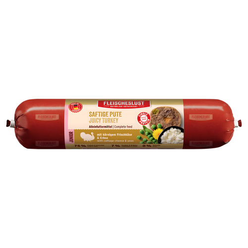 Fleischeslust Lifecycle Junior Saftige Pute mit körnigem Frischkäse & Erbse 800 g