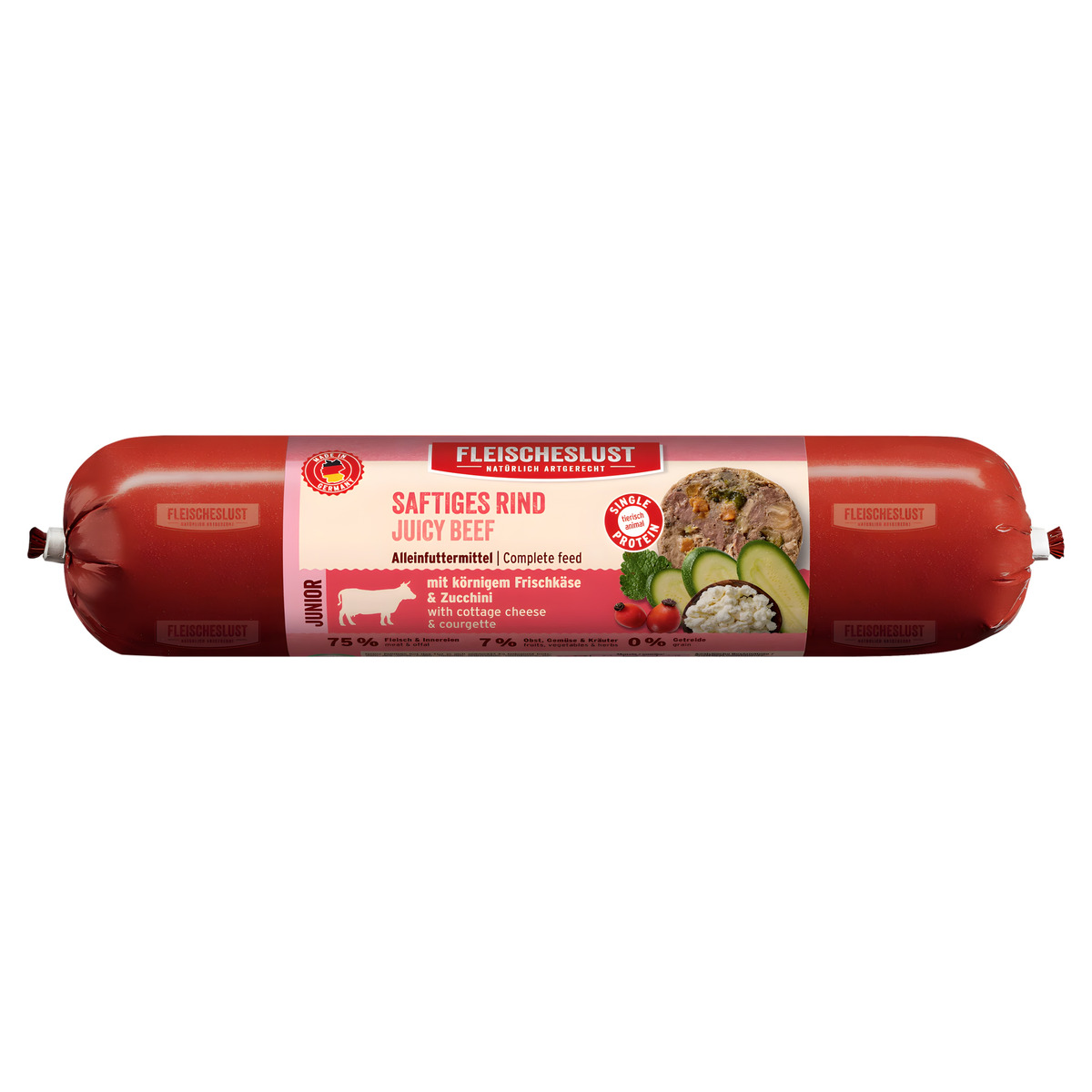 Fleischeslust Junior Rind Nassfutter - 400g | Für Junghunde