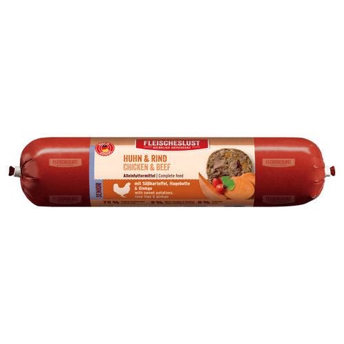 Fleischeslust Lifecycle Senior Huhn & Rind mit Süßkartoffel, Hagebutte & Ginkgo 400 g
