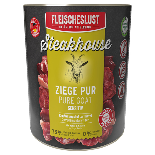 Fleischeslust Steakhouse Ziege pur 800 g - 6 Stück