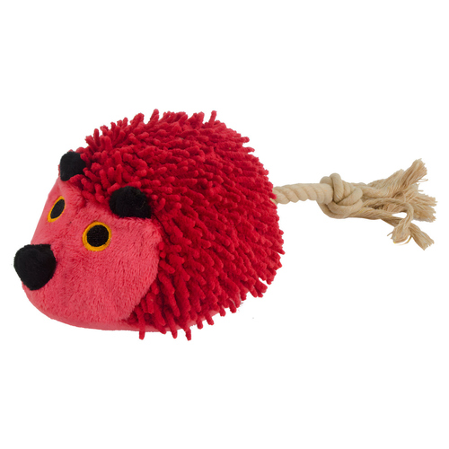 Fuzzle Hundespielzeug Hedgie mit Schwanz rot