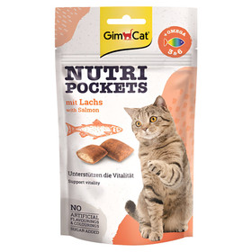 Abbildung GimCat Nutri Pockets mit Lachs 60 g
