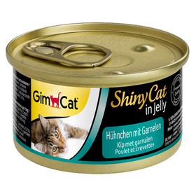 Abbildung GimCat ShinyCat mit Hhnchen & Garnelen 70 g - 24 Stck