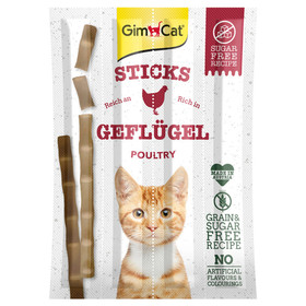 Abbildung GimCat Sticks Geflgel getreidefrei - 4er Pack