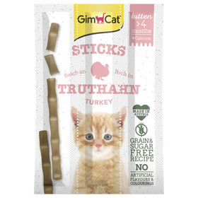 Abbildung GimCat Sticks Kitten Truthahn - 3er Pack