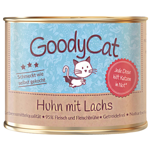Produktbild von GoodyCat Huhn mit Lachs Katzennassfutter - 12 x 180 g