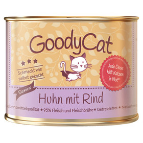 Abbildung GoodyCat Senior Huhn mit Rind 180 g - 12 Stck