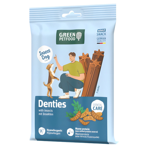 Green Petfood Denties with Insects 180 g - 13 Stück
