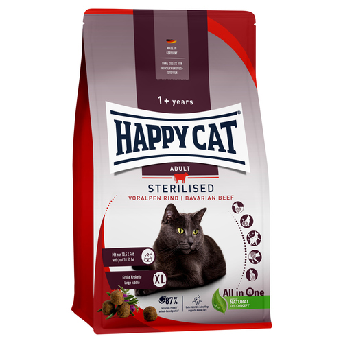 Happy Cat Sterilised Adult Voralpen-Rind 1,3 kg