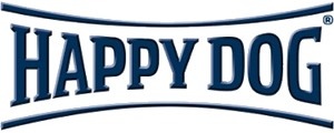 Logo von Happy Dog: Bedürfnisorientierte Geschmacksvielfalt Made in Germany!