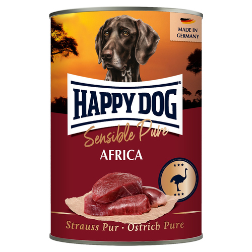 Happy Dog Sensible Pure Africa mit Strauß 400 g - 6 Stück