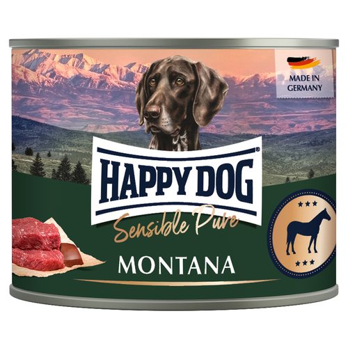 Happy Dog Sensible Pure Montana mit Pferd 200 g - 6 Stück