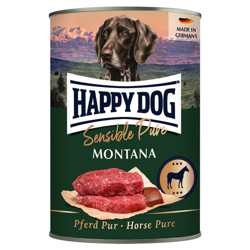 Happy Dog Sensible Pure Montana mit Pferd 400 g - 6 Stück