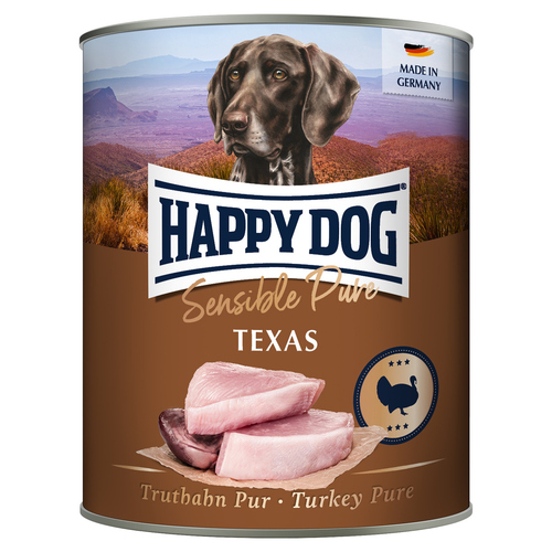 Happy Dog Sensible Pure Texas mit Truthahn 800 g - 6 Stück