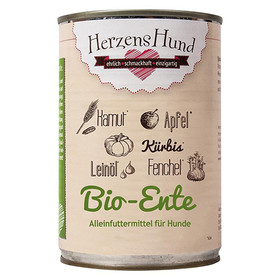 Abbildung HerzensHund Bio-Ente mit Bio-Gemse 400 g - 12 Stck