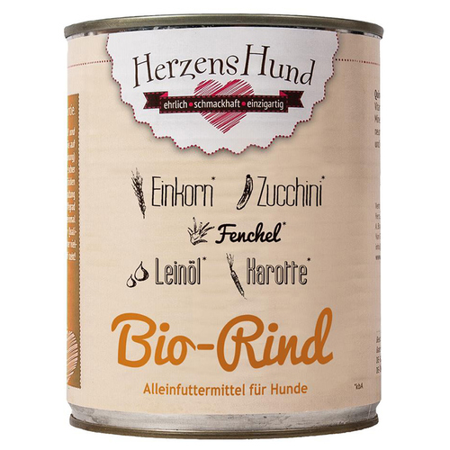 HerzensHund Bio Rindfleisch 800 g - 6 Stück