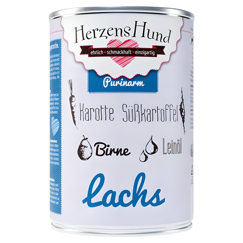 HerzensHund Lachs mit Karotte 400 g - 12 Stück