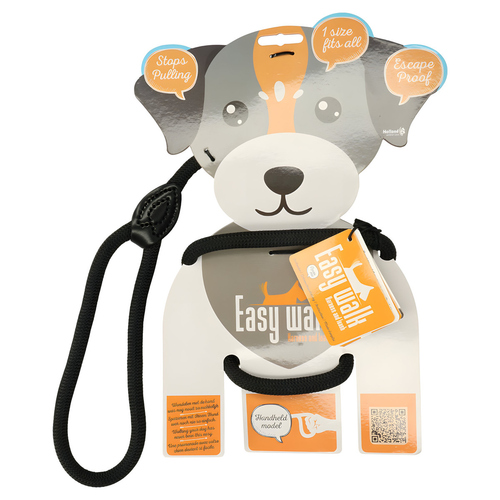Hofman Animal Care Easy Walk Geschirr und Leine schwarz, Größe: Regular