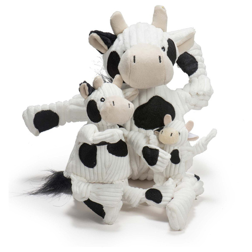 HuggleHounds Hundespielzeug Cow Knottie, Größe: L