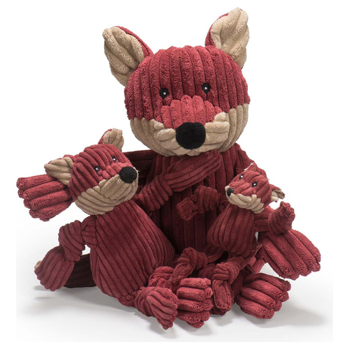 HuggleHounds Hundespielzeug Fox Knottie, Größe: L